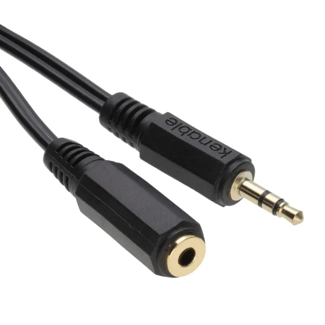 Kenable 3,5mm Klinke Verlängerungskabel 3m schwarz Stereo