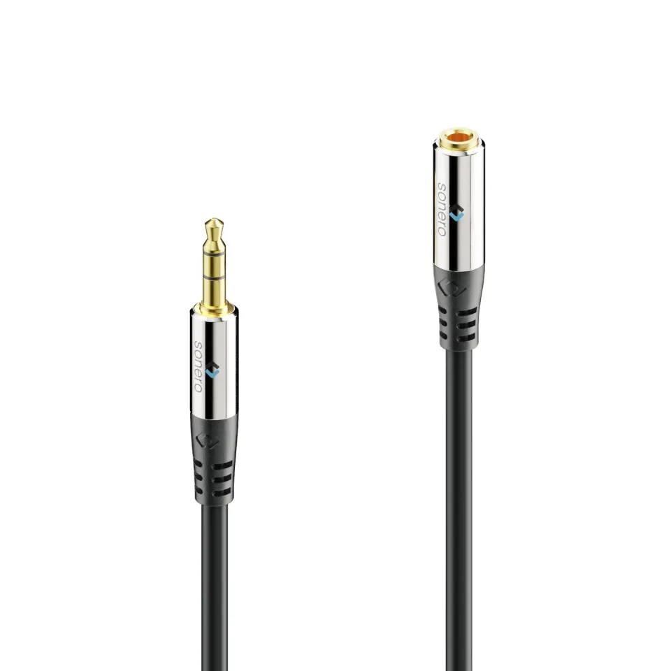 Sonero Premium Audiokabel Verlängerung 3,5 mm 20 m schwarz