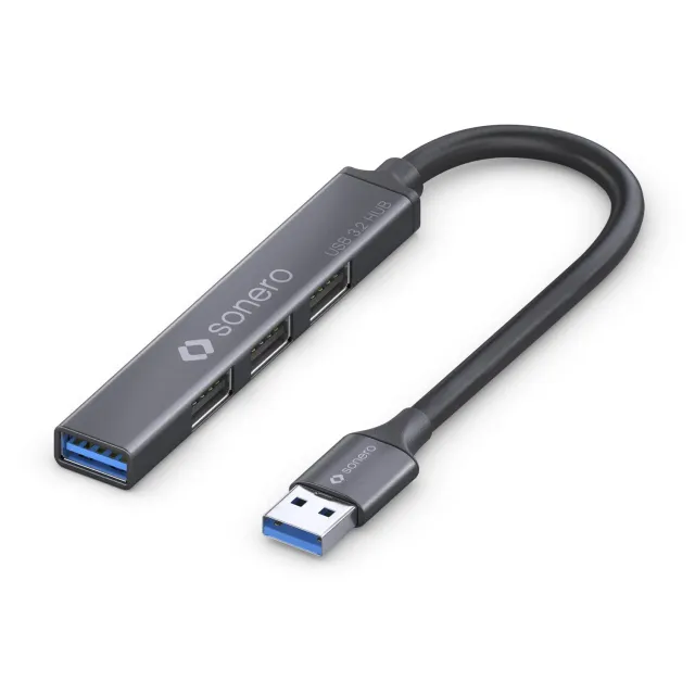 Sonero S-UH100-005 USB-Hub 4-Port USB-A 0,5m Space Grey