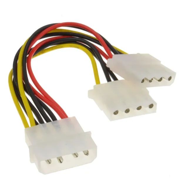 Kenable Molex Stromkabel Y-Adapter 15cm 2-fach