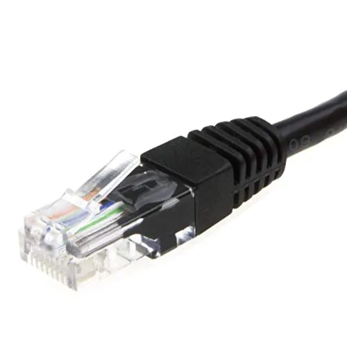 Kenable CAT5e Netzwerkkabel Verlängerung 0,5 m Schwarz Kupfer