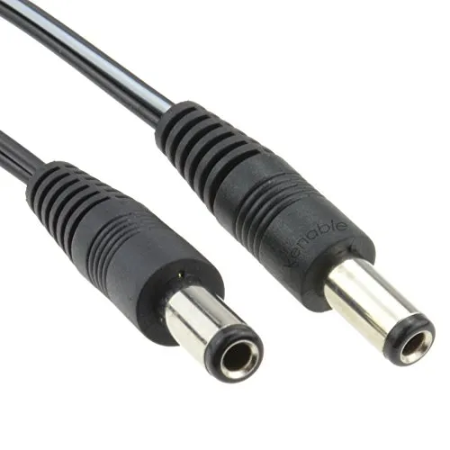 Kenable DC Stromkabel 5,5mm Stecker-Stecker 0,5m schwarz