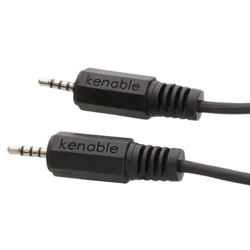 Kenable 2,5mm Klinkenkabel 4-polig 1m schwarz TRRS