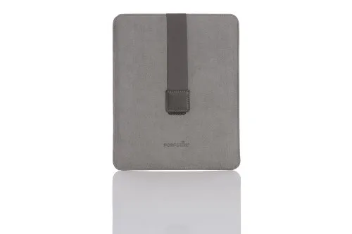 Poppstar Tablethülle 9,7 Zoll grau Mikrofaser Ständer