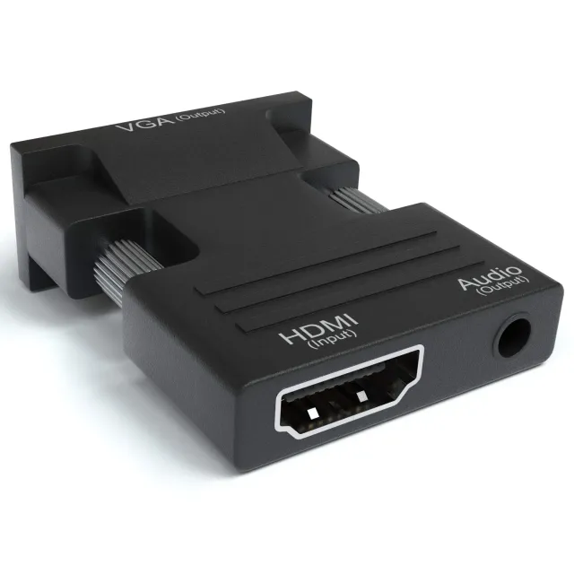 JAMEGA HDMI auf VGA Adapter 1080p Audio 1er Pack