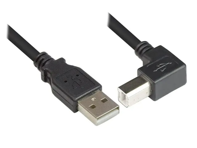 Good Connections USB 2.0 Druckerkabel A-B gewinkelt 3 m schwarz