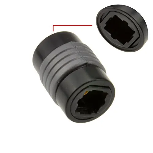 Kenable Toslink Optisches Kabel Kupplung Adapter schwarz-silber