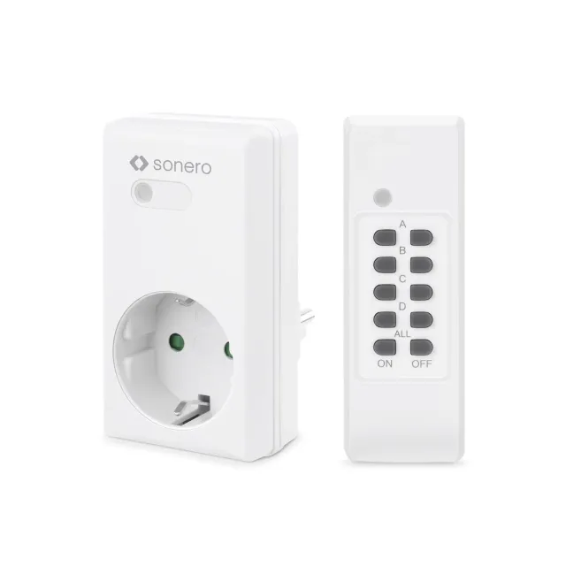 Sonero Funksteckdosen Set 1+1 1100W 30m weiß