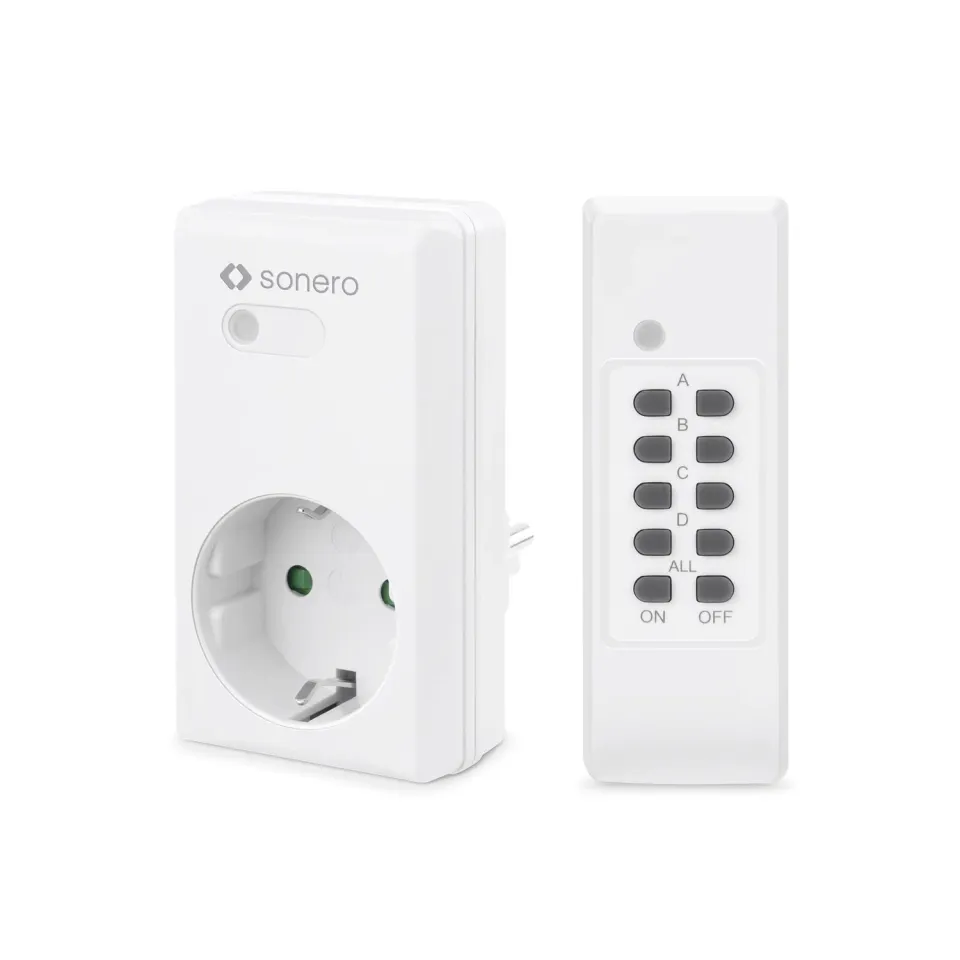 Sonero Funksteckdosen Set 1+1 1100W 30m weiß