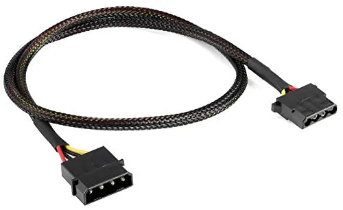 Poppstar Molex Verlängerungskabel 60 cm schwarz
