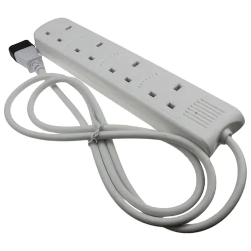 Kenable IEC C14 Verteilerkabel 4-fach UK 1,5m Weiß