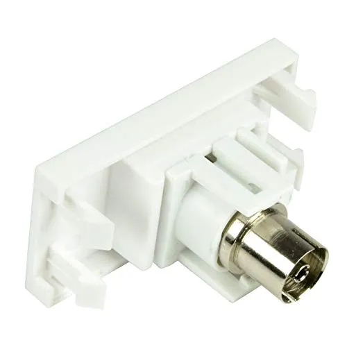 Kenable RF TV Antennenmodul Keystone weiß koaxial