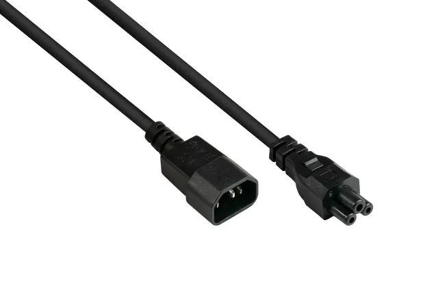 Good Connections C14-C5 Kaltgeräteverlängerung 1 m schwarz