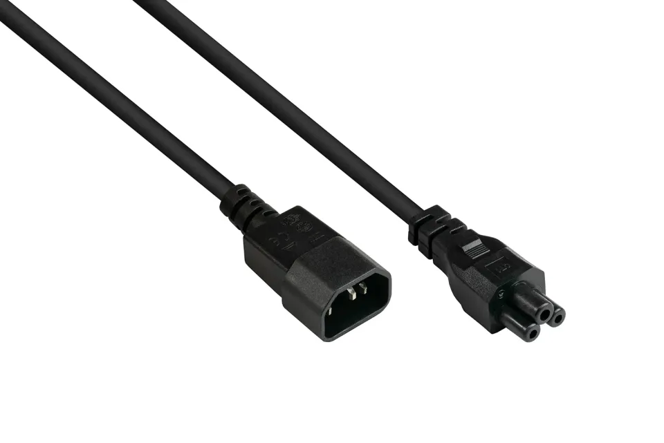 Good Connections C14-C5 Kaltgeräteverlängerung 1 m schwarz