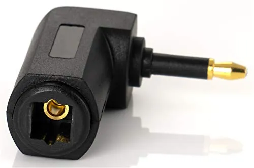 Poppstar Toslink Adapter 90° 2er Set schwarz Mini