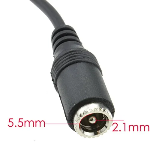 Kenable DC Stromkabel Buchse 2,1x5,5mm 5 m 75W schwarz
