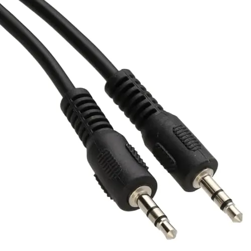 Kenable 3,5mm Klinkenkabel 1,2m schwarz geschirmt