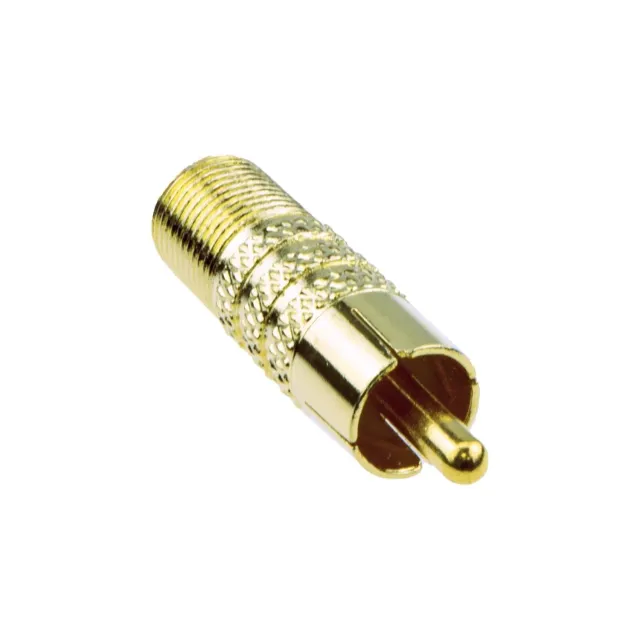 Kenable F-Typ Buchse Cinch Adapter vergoldet Gold