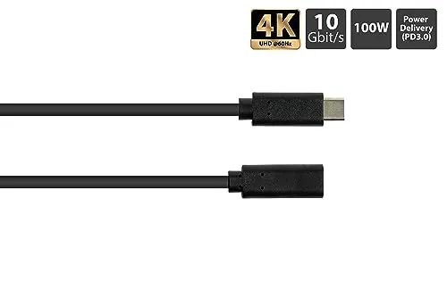 Good Connections USB-C Verlängerung 3.2 Gen2 1m 100W schwarz