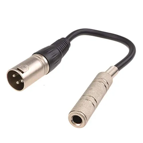 Kenable XLR Adapterkabel Stecker auf 6,35 mm 20 cm