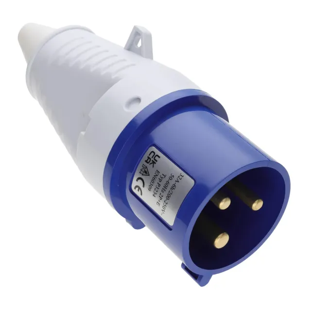 Kenable CEE Stecker 32A 230V 3-polig blau IP44
