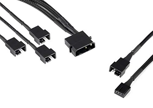 Poppstar Lüfter Kabel Set Y-Kabel + PWM Verlängerung 12V