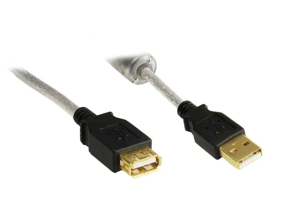 Good Connections USB 2.0 Verlängerungskabel 5m transparent
