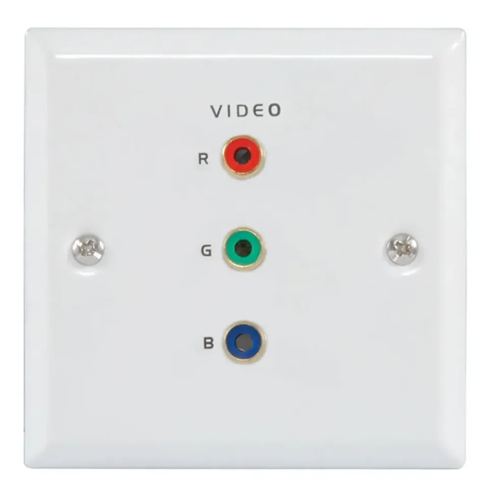 Kenable RGB Component Wanddose Stahl weiß Unterputz