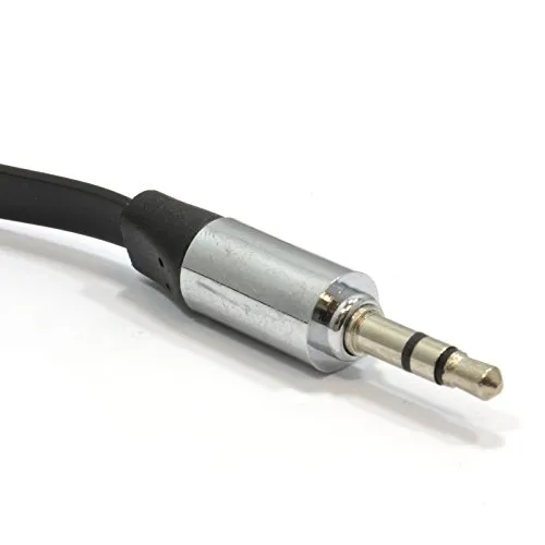 Kenable Flach Audiokabel 3,5mm Klinke 2m schwarz