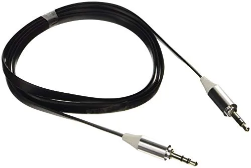 Poppstar 3,5 mm Flachband Klinkenkabel 1 m schwarz