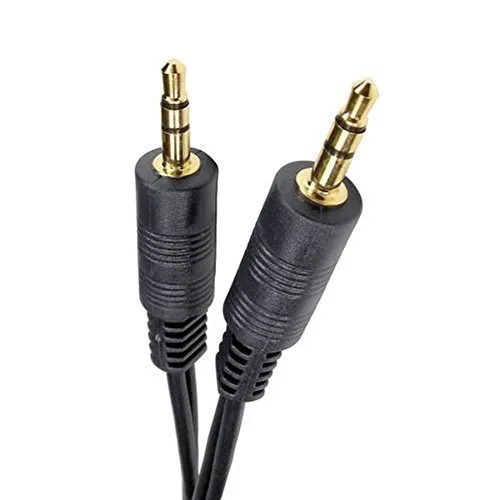 Kenable 3,5mm Klinke Aux Kabel 10m schwarz vergoldet