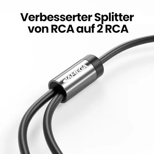 Jamega Cinch Y-Kabel 1 m Subwoofer vergoldet