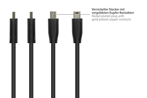 Good Connections USB-C auf Mini-B Kabel 5 m schwarz