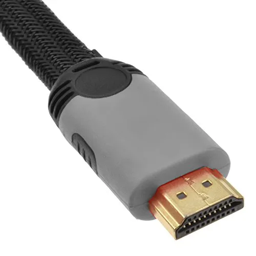 Kenable HDMI-Kabel flach 2 m grau geflochten