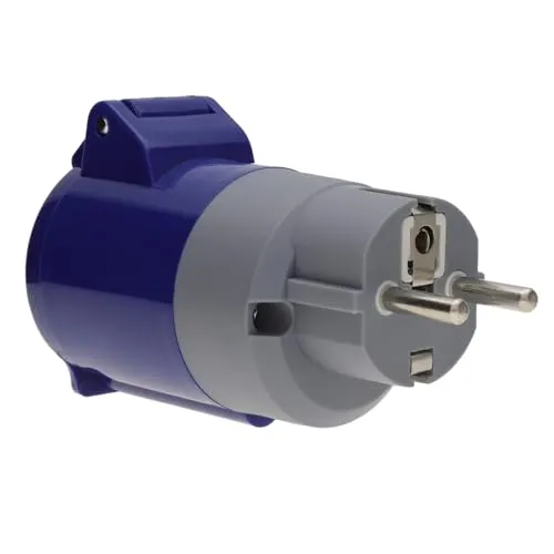 Kenable Schuko auf CEE 16A Adapter Camping blau