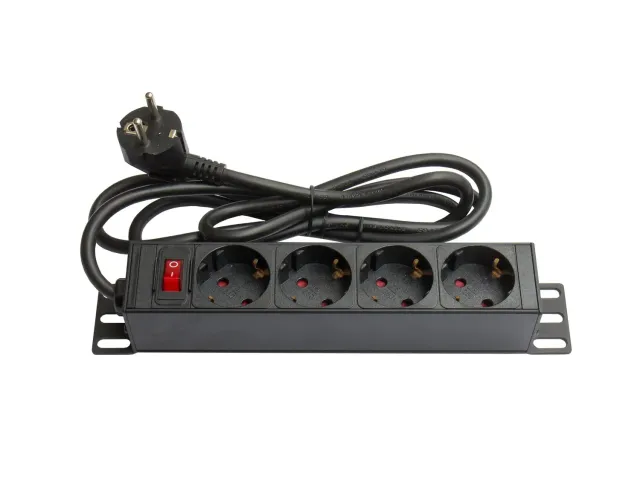 Good Connections 10" Steckdosenleiste 4-fach 1,8 m schwarz