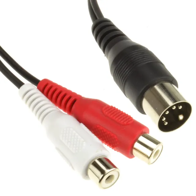 Kenable DIN Adapterkabel 5-polig auf Cinch 1,2 m