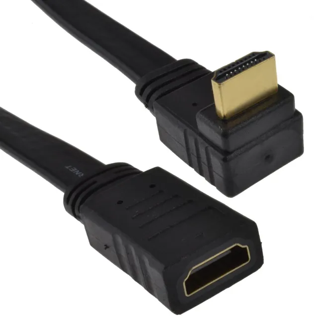 Kenable HDMI Verlängerungskabel 90° Winkel 1m schwarz