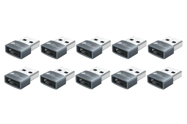 Good Connections USB-A auf USB-C Adapter 10er-Set grau