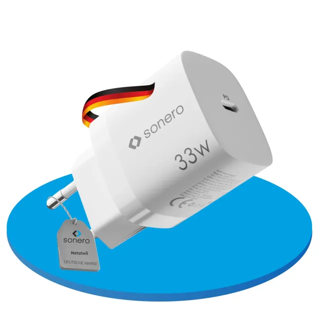 Sonero USB-C Ladegerät GaN Netzteil 33W weiß