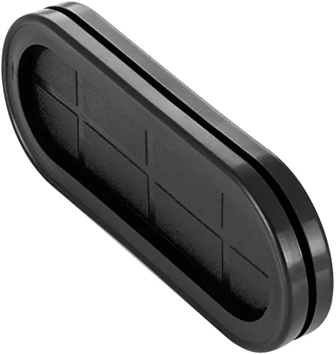 Poppstar Kabeltüllen oval 10 Stück schwarz Gummi