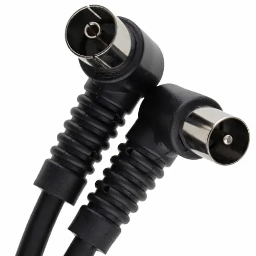 kenable RF Koax Antennenkabel gewinkelt 0,6 m schwarz