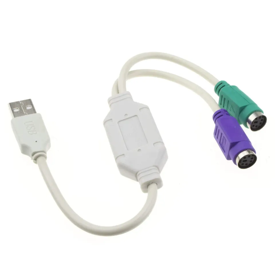 Kenable USB zu Dual-PS/2 Adapterkabel Tastatur Maus aktiv