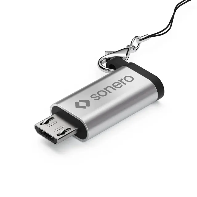 Sonero X-UA120 Micro-USB auf USB-C Adapter silber OTG E-Bike
