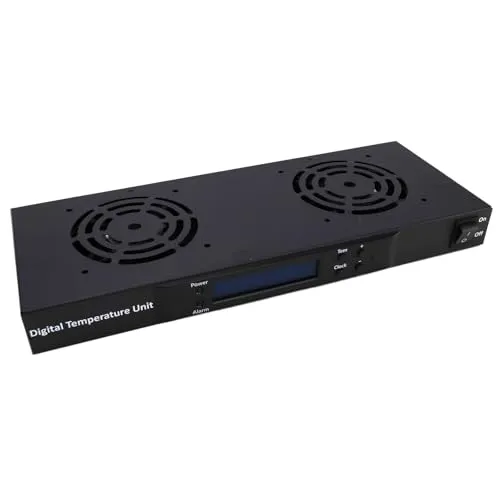 Kenable 2-Wege Lüftereinheit 19 Zoll 1U schwarz LCD