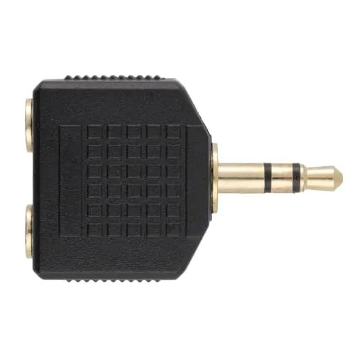 Kenable 3,5mm Y-Adapter Kopfhörer Splitter vergoldet