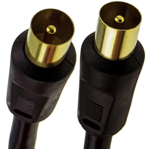 Kenable RG6 Antennenkabel 1,5m Koax TV-Kabel schwarz