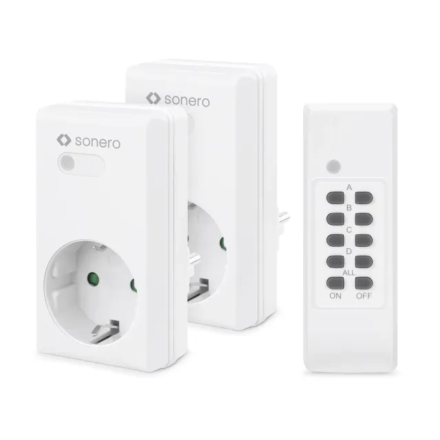 Sonero S-RCS202 Funksteckdosen Set 2+1 weiß 30m