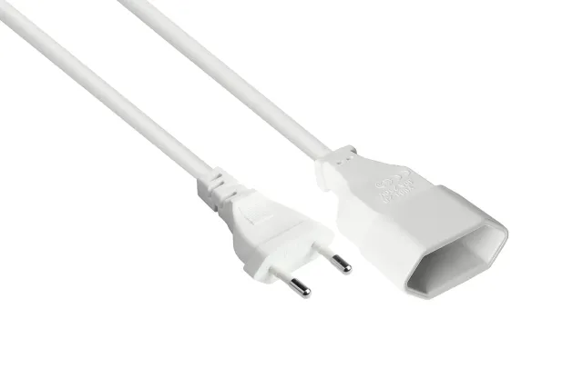 Good Connections Euro-Verlängerung 2 m weiß Typ C 0,75 mm²
