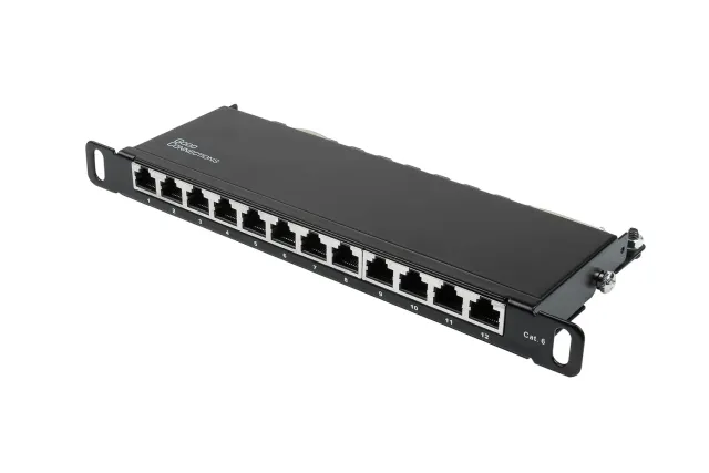 Good Connections 10 Zoll Patchpanel Cat.6 12-Port schwarz